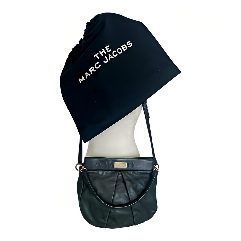 Marc by Marc Jacobs Black Leather Shoulder Bag Gold Hardware | Includes Dust Bag